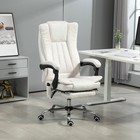 Massage Office Chair  High Back Reclining Desk Chair  White