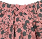 Disney Toddler Pink Grey Cotton Pleated Minnie And Mickey Mouse Casual Skirt 3t