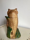 Vtg Mechanical Owl Cast Iron Coin Bank - The Book Of Knowledge Collection Repro