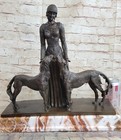 Hand Made Bronze-marble Sculpture  forever Friends  By Chiparus Nouveau