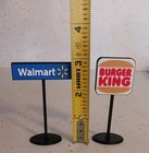  new  Model Train Double-sided Signs  burgerking   Walmart  N Scale  3  Tall