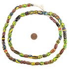 Oval Antique Venetian African Millefiori Trade Beads  15825 10mm Ivory Coast