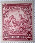 Travelstamps  1946 Barbados Stamp Sc  195  Mint  Original Gum Hinged  2d