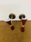 Vintage Mid Century Brass Italian Wall Sconce Stilnovo Pair Wall Fixture Lamps