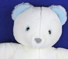 Eden White Bear Blue Eyes Ears Plush 12 Inch Stuffed Animal Rare Htf