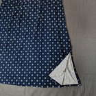 Terra Sky Long Skirt Womens 2x  20-22w  Navy Blue Geometric Pull On Pockets Slit