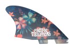 Pacific Vibrations Twin Keel Fits Fcs 2 Surfboard Rocket Fish Fiberglass Flower 