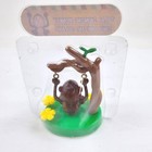 Solar Swinging Monkey W flowers Sun Light Powered Bobble Head Toy New