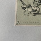 Vintage 1880   s Baseball Themed Trade Card    hold Your Base    