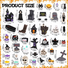 48pcs Halloween Mini Resin Figurines For Crafts  Miniature Skull Ghost Pumpkin