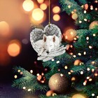 White German Shepherd Sleeping Angel Wings Christmas  Dog Car Ornament Gift