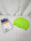 Speedo Junior Solid Silicon Latex Free Swim Cap  Lime  Ages 6-14