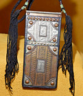 Antique Tuareg Tribe Talisman Mixed Metal Square Amulet Pendant African Necklace