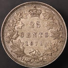 1871 Canada 25 Cents   Bu   Fresh From A Boston Collection   Lot Cc-490