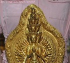 16 4   Tibet Bronze Gilt 1000 Arms Goddess Guanyin Avalokitesvara Buddha Statue