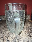 Vintage Heavy Indiana Glass Clear Diamond Point Pitcher