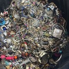 One Pound Lot Random Costume Jewelry Scrap Junk Art Craft Beads Earring Singles