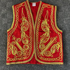 Turkish Yelek Vest   Pants Traditional Dance Costume Gold Embroidery Red Fabric