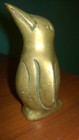 Old Vintage  Solid Brass Penguin   Figurine By  leonard  Korea