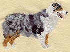 Australian Shepherd Dog Breed Personalize Embroidered Fleece Stadium Blanket
