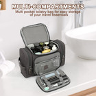 Travel Toiletry Bag For Men  Water-resistant Canvas Dopp Kit With Wet Compartmen