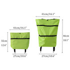 2 In1 Women Foldable Shopping Cart Bag Portable Shopping Trolley Bag With Wheels