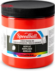 Speedball 004626 Acrylic Screen Printing Ink  8 Fl  Oz   Medium Red