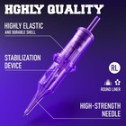 50pcs Mixed Tattoo Cartridge Needles   12 Bugpin Round Liner   Shader Assorte   
