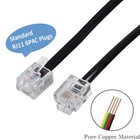 Telephone Landline Extension Cord Cable Cord With Standard Rj-11 6p4c Plug  3   