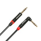 Rannsgeer 2 Pack 1 4  Trs Patch Cable Right Angle Stereo Balanced Lead Cord Gold