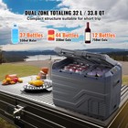 34qt Portable Car Refrigerator Freezer Compressor 32 L Dual Zone For Home Car
