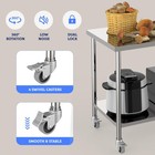 36  48  60  Stainless Steel Prep Table  2-tier Heavy Duty Commercial Work Table