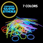 100 Pcs 8  Glow Sticks Bulk Party Favors Light Up Necklaces Bracelets