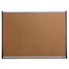 Quartet Cork Board 17  X 23  Black silver Frame 79373