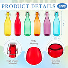 Assorted Color Glass Bottles  Decorative Wine Bottle  Flip Top  W  Airtight Lid