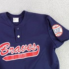 Vintage Betlin Braves Baseball Jersey Xl Navy 1993 Willie Mays Il State Champs