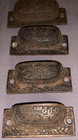 Great Set  4  Antique  Bin  Cabinet  Pulls