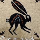 Navajo Sand Art Tile Rabbit Assigned L  Sandman 4   x4    Wall Decor