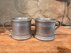 Set Of 2  Wilton Armetale Pewter Coffee Cup  missing Ceramic Insert 