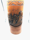 Bamboo Brush Pots  Habor    Scene 8    Japanese Carved Vintage