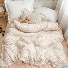  Soft Cotton Muslin Duvet Cover Girls Kids Floral Duvet Cover Beige Crib 