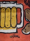 Vintage Vera Neumann 1960   s 70   s All Belgian Linen Tea Towel Nos Kitchen Beer