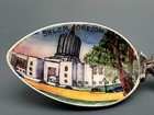 Antique    Salem Oregon Souvenir 800 Silver Spoon With Painted Bowl B331