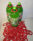 6 New Carnival Cane Rack Plastic Rings Soda Bottle Toss Ring School Party