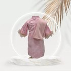 Pink Vietnamese Traditional Ao Dai dress With Pink Pants For Girl   Complete Set