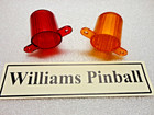 Williams Bally  Red   Orange Translucent Flasher Domes  X2  Cheap Ship 