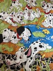 Vtg Disney 101 Dalmatians Twin Flat Sheet Only bright Vibrant Colors Bedding  b 