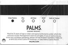 Palms Casino - Las Vegas  Nv - 17th Issue Slot Card  c 2014 - With Sticker
