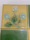 Tiles England Art Nouveau Majolica Antique Rare Vintage Floral 6x3 Inch