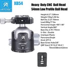 54mm Low Profile Tripod Head Heavy Duty Ballhead Arca Swiss Quick Release Plate